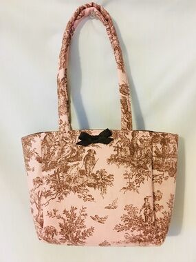 Children’s Small Pink French Country Toile Purse Handbag Tote Handmade